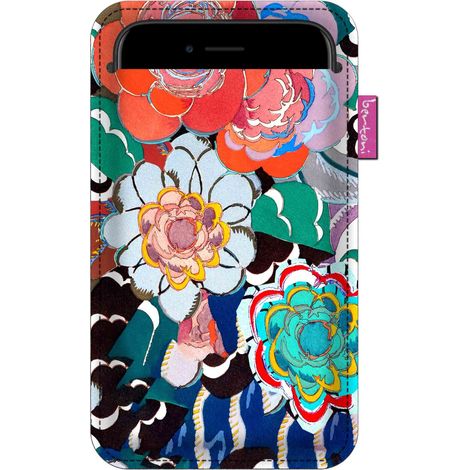 Funda para smartphone con estampado Campari - fieltro ecológico, 105x175 mm, antracita, estampado duradero, protección para el teléfono, lavable a 40 °C, Bertoni (1/4)