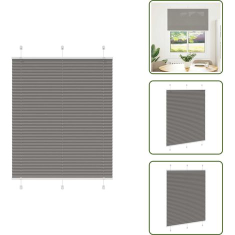 Plissee Anthrazit 105x150 cm Stoffbreite 104,4 cm Polyester - Plissee - Plissees - Faltrollo - Jalousie (1/5)