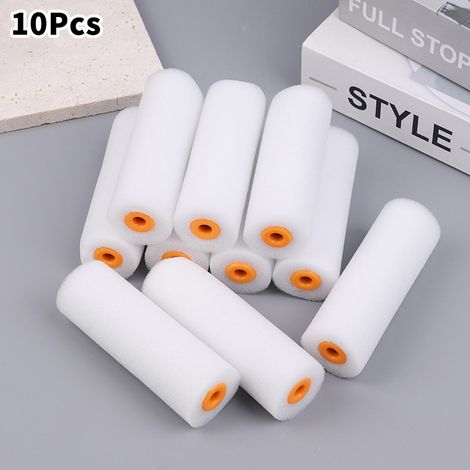 10 kleine Fingerpinsel, 4 Zoll lang (Polyurethanschwamm, Farbe, Latexfarbe, Künstlerpinsel) (1/5)