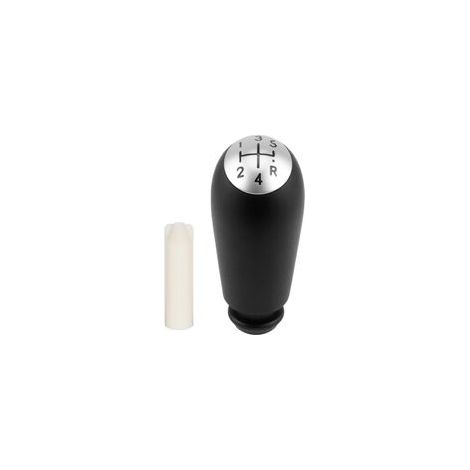 Pommeau de Levier de Vitesse Manuel 5 Vitesses pour Renault Clio III 2005-09, Laguna 2 (2001-07), Dacia (Depuis 2004), Twingo 3 (Depuis 2014) Modus Levier De Vitesse Utilisation Fluide,Noir Cuir (1/5)