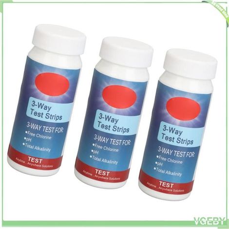 Bandelette de test pH 3 en 1 - FAFEICY - 150 pcs - Haute précision - Rapide 15s - Pour eau/piscine/spa (1/5)
