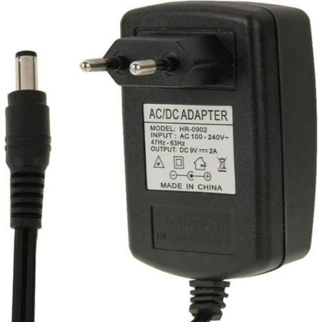 pair Adaptateur secteur UE de haute qualité Branchez AC 100-240V à DC 9V 2A Conseils: 5,5 x 2,1 mm Longueur du câble: 1m (1/4)