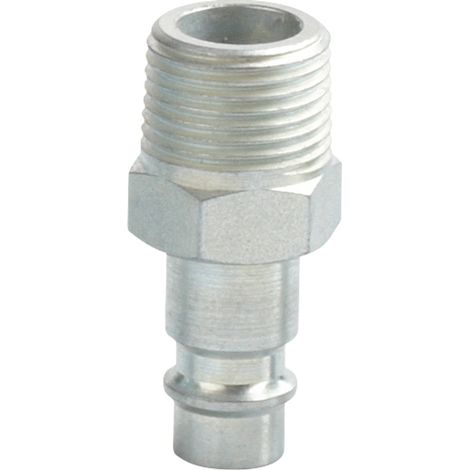 JWL Euro Druckluft Stecknippel aus Stahl mit Außengewinde 3/8" (1/2)
