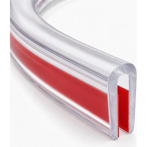 Bande De Protection en Caoutchouc, Protection D'Arêtes Autocollante, Épaisseur 2-3 mm, Longueur 3 m, Matériau EPDM, pour Portes De Voiture Et Pièces en Tôle, Transparent (1/5)