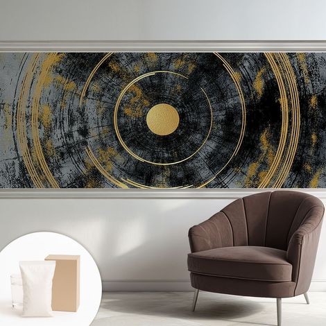 Papier peint intissé mural avec imprimé motifs uniques apparence moderne - Colle incluse gratuite Dynamique cosmique 250x104 cm (1/5)