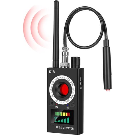K18 RF Bettwanzen-Detektor – Signaldetektor für versteckte Kameras, GSM-Tracker, Abhörgeräte und magnetische GPS-Geräte, tragbarer Bettwanzen-Scanner für Zuhause und Büro