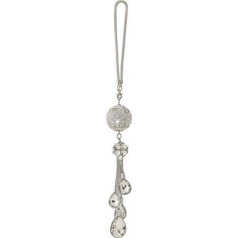 Glitzernde Autoaccessoires für Damen und Herren, niedliche Autodekoration für Damen, glückbringender Kristall-Traumfänger-Anhänger, hinten (30 mm transparent) (weiß) (1/5)