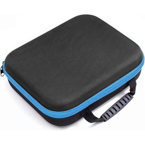 Mallette à outils rigide EVA, sac de rangement de transport Portable pour perceuse sans fil ciseaux électriques bande bleu clair