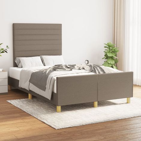 Bettgestell ohne Matratze Taupe 120x190 cm Stoff (1/5)