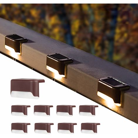 Éclairage extérieur solaire professionnel sans fil (8 pièces) Marron-AquaForge (1/4)