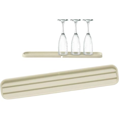 Plateau d'évier - Porte-éponge en silicone antidérapant Porte-savon Tapis d'égouttage pour bouteille (1/5)