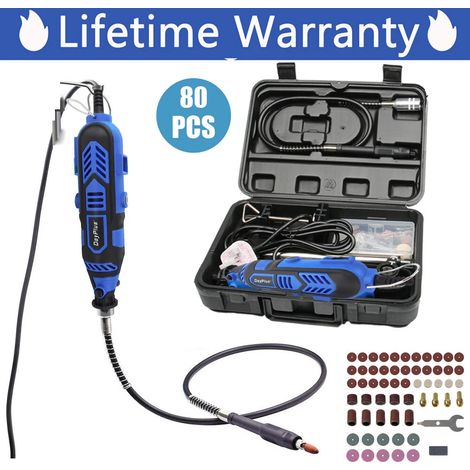 ENSEMBLE D'OUTILS MULTI ROTATIFS DREMEL ACCESSOIRES COMPATIBLES MINI PERCEUSE HOBBY + VALISE (1/4)
