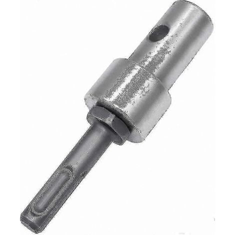 Adaptateur de perçage pour SDS Plus, tige ronde, avec 2 fentes et 2 trous, acier, 4,1 pouces de long. (1/4)