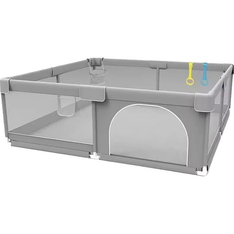Parc, Barrière de Sécurité, Utilisation Polyvalente, gris clair150150 (1/2)