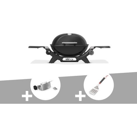 Barbecue à gaz Q 1200N noir + Rôtissoire + Spatule - Weber