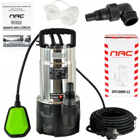 Tauchpumpe für Schmutzwasser SPE 100HI-L2, 1000 W Leistung, 20.000 l/h Fördermenge (1/5)