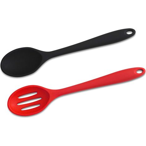 Cuillère À Mélanger En Silicone - Résistante Jusqu'à 250 °C - Pour Soupes Et Légumes - Sans BPA - Lot De 2 (1/5)