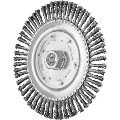 PFERD TOOLS PIPELINE Bürste gezopft RBG Ø 178x6 mm M14 Stahl-Draht-Ø 0,50mm 56-Zöpfe Winkelschleifer 10 Stk (1/4)
