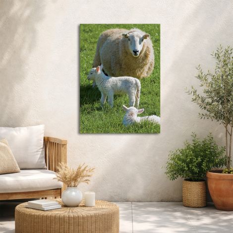 Tableau de jardin Agneau de printemps 50 x 70cm Beige, vert (1/5)