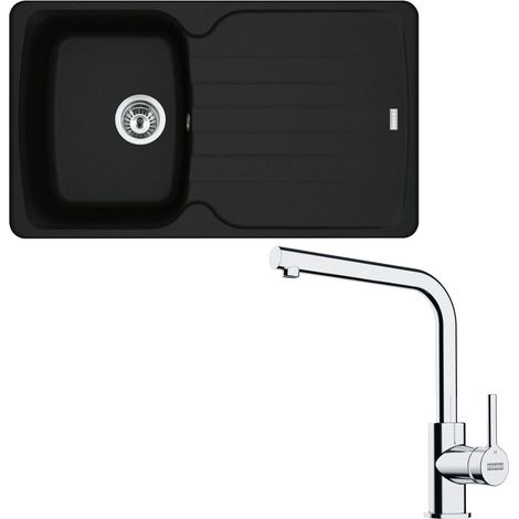 Pack évier Antea Fragranit noir mat 860 x 500 x210 mm + mitigeur Lina L - Franke (1/5)