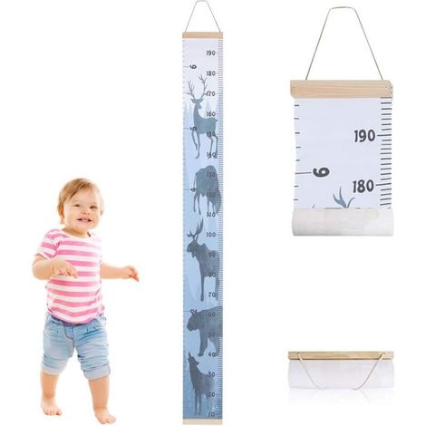 Tableau de taille pour enfants, tableau de croissance, portable, autocollant mural mignon, décoration de la maison pour les tout-petits, les bébés-Fei Yu (1/5)