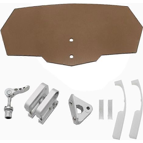 Déflecteur de vent réglable pour pare-brise de moto, extension de pare-brise, autocollants universels pour BMW, Puig, Honda, Yamaha - Marron (1/5)