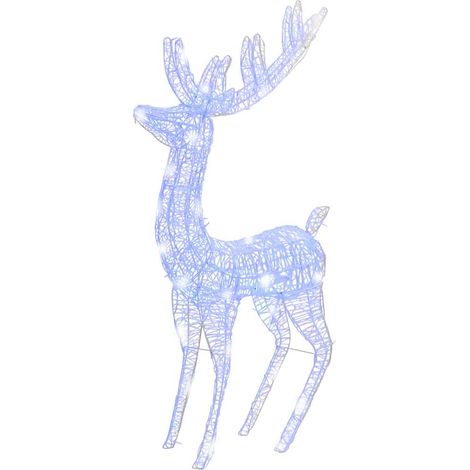 Renne de Noël Lumineux Décoration Extérieur et Intérieur Acrylique 250 LED Bleu 180 cm (1/5)