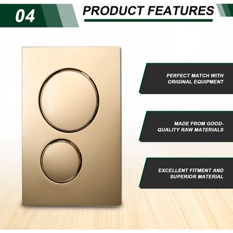 1 colour: gold coating Material: ABS Compatible with Sigma 20 Hidden water tank accessory Wall mount. (1/5)