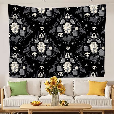 Petite tapisserie murale esthétique pour salon ou chambre 100x75cm (1/5)