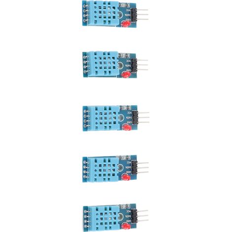 Lot de 5 capteurs numériques de température et d'humidité, module haute sensibilité anti-parasite, pour serre, carte adaptateur, PCB ABS (1/5)