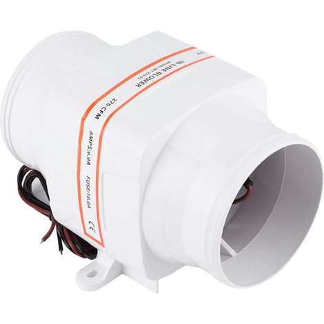 4in 270CFM ventilateur de cale en ligne Marine DC ventilateur électrique bateau accessoire 12V blanc