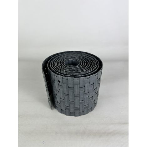 Bande brise-vue Polyéthylène STOCKCLOTURE-occultant en rotin synthétique gris anthracite- 255 cm X 10cm. (1/3)