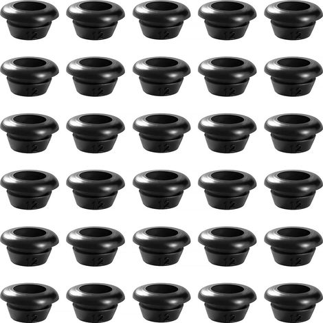 30 Pièces Passe-fils Caoutchouc 10x12mm Joint Étanche Protection Câble Électrique pour Boîtier Maison Auto Industrie (1/5)