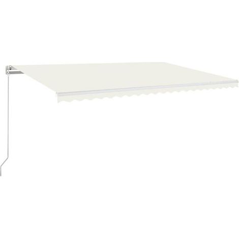 Store banne rétractable manuel, 500 x 350 cm, beige (1/2)