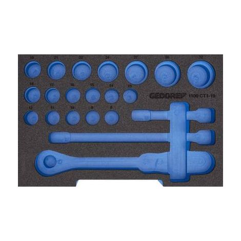 GEDORE 2836017 - Module de mousse 1/2 L-BOXX 136 vide , EI-1100 CT1-19 (1/2)