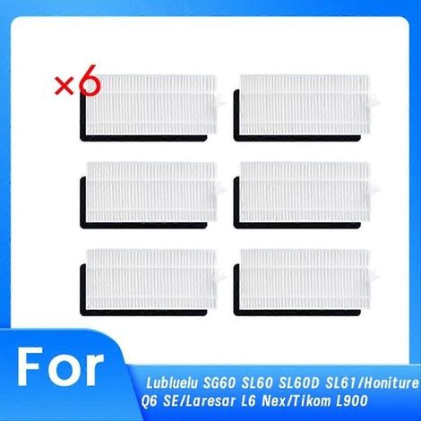 Lot de 6 filtres de nettoyage pour aspirateur robot Lubluelu SG60 SL60 SL60D SL61/Laresar L6 Nex (1/5)