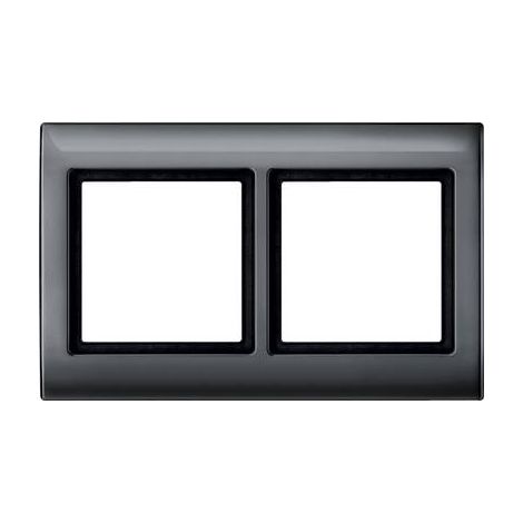 MERTEN 400214 PLAQUE DE FINITION AQUADESIGN, 2 POSTES, ANTHRACITE (1/2)