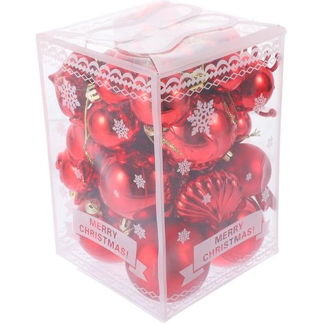 30pièces Boules de Noël à Suspendre Décorations pour Sapin Intérieur Design Simple et Pratique (1/5)