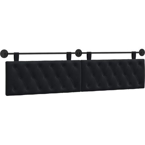 Maison Exclusive - Tête de lit suspendue Avec lumière LED Noir Velours (1/5)