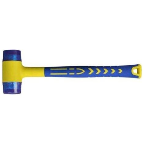 Tigrezy Maillet caoutchouc, Marteau caoutchouc avec Manche en fibre de verre antidérapant, avec double face souple (1/4)