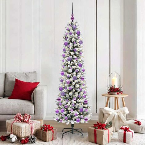 Künstlicher Weihnachtsbaum mit 300 LEDs mit Ständer Weiß 180 cm