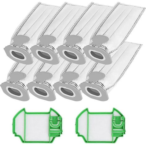 Sacs d'aspirateur compatibles avec les modèles VK7 et FP7, 8 sacs filtrants de rechange et 2 filtres compatibles avec les cordons d'alimentation FP7. (1/5)