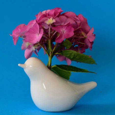 ASTUCEO - Vase en porcelaine blanche forme oiseau