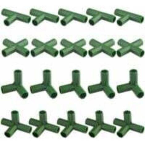 Paquete de 20 conectores de alta resistencia para estructuras de invernaderos y jardinería, 11 mm (1/4)