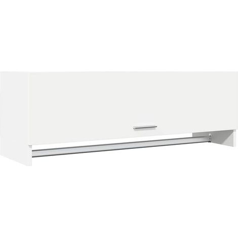 Armoire Blanche en Bois d'Ingénierie 100x32,5x35 cm (1/5)