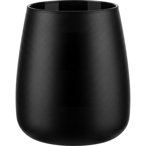 Vase Emma Midnight en verre noir mat 22 cm (1/5)