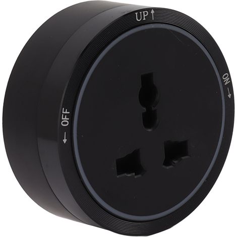 Prise sur rail sans fil noire horizontale amovible adaptateur de rallonge murale électrique pour maison (1/5)
