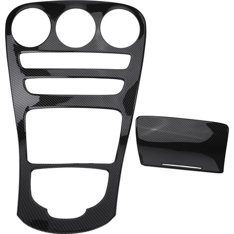 GARRYFIZH Panneau de console centrale, garniture centrale style fibre de carbone en plastique ABS pour voiture (1/5)