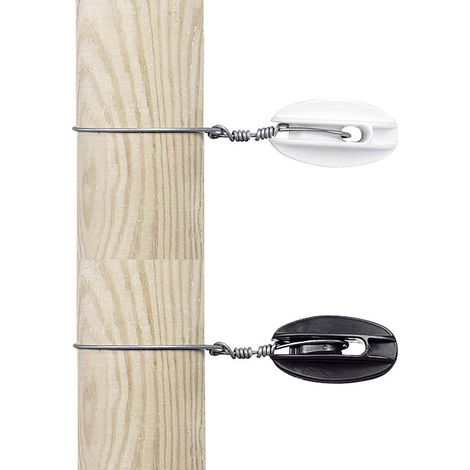 Isolatore nero 5 pezzi: Isolatore di testa super Gallagher per palo in legno, filo o Equiwine da 5 a 100 pezzi
