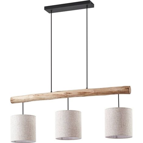 Lucande Lámpara colgante 'Jorvan' en Blanco de Textura, Tela, Tejido, Seda (1/5)